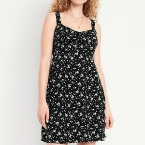 Old Navy Black and White Floral Mini Dress